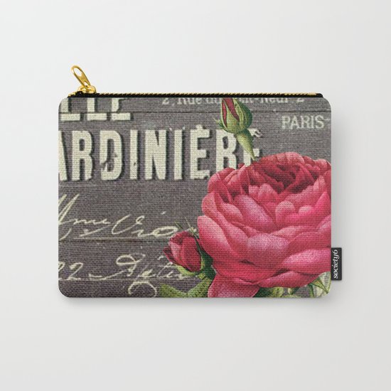Vintage red rose #2 Carry-All Pouch