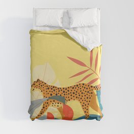 The Cheetah in Camouflage Duvet Cover