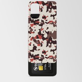 Borwn, Red and White Camouflage Android Card Case