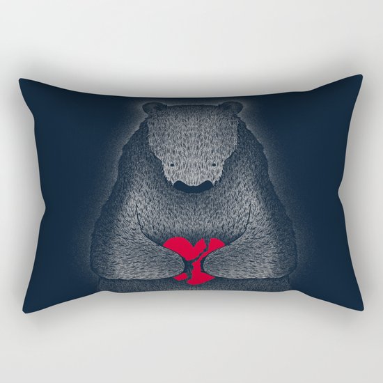 Broken (Dark Blue) Rectangular Pillow