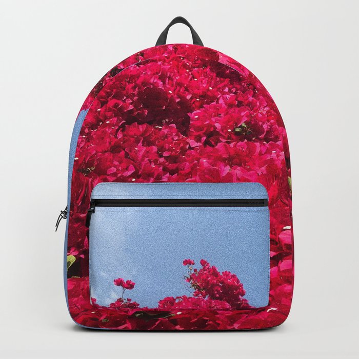 Pink Bourgainvillea Flower Wave (grainy) Backpack