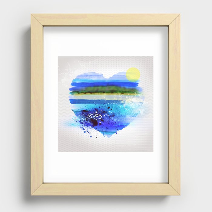 Sea in my heart Recessed Framed Print