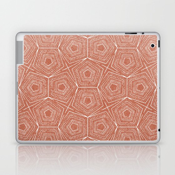 pentagon and stars - terracotta Laptop & iPad Skin