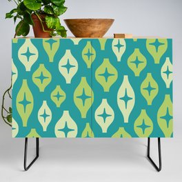 Floating Lanterns 641 Turquoise Olive Green and Beige Credenza