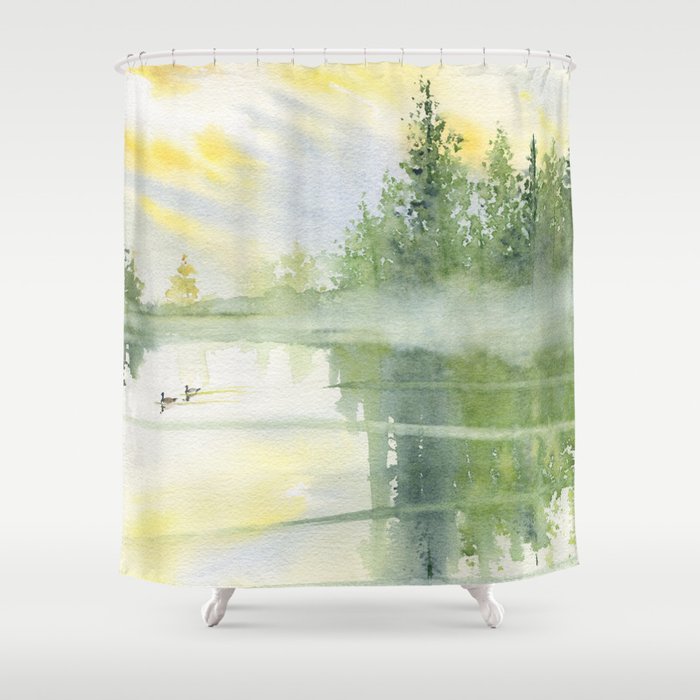 Foggy Morning Shower Curtain