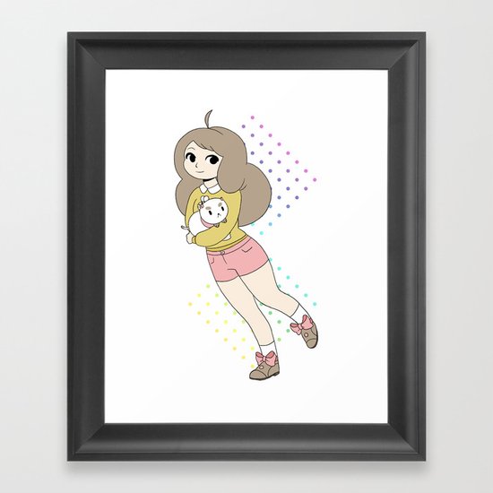 Bee & Puppycat Framed Art Print