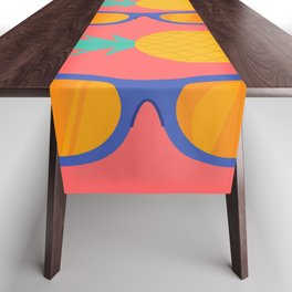 Summer - Sunglasses And Pineapples Table Runner