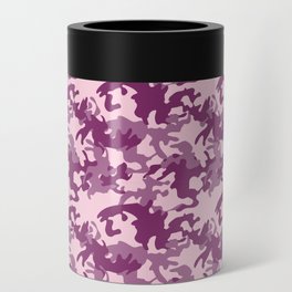Pink abstract camo pattern  Can Cooler