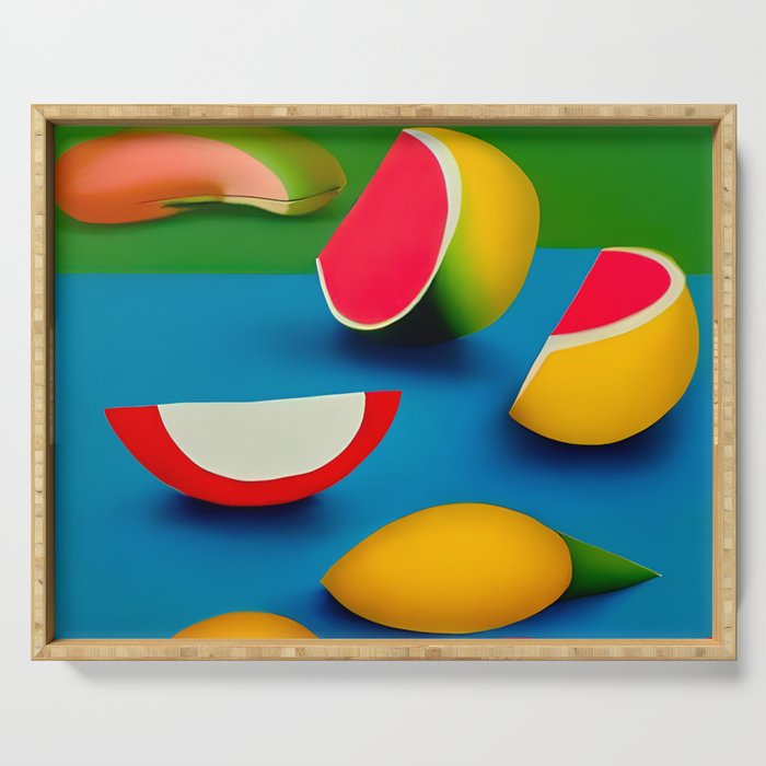 Abstract Fruit - pop art style Serving Tray