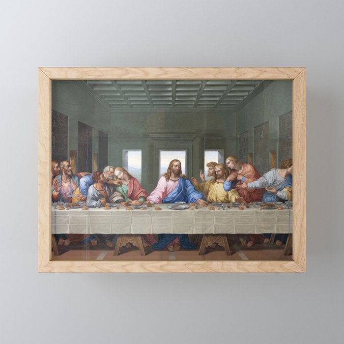 The Last Supper By Leonardo Da Vinci Framed Mini Art Print By