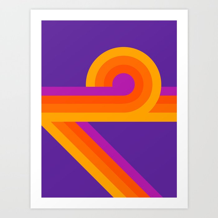 Purple Looper Art Print
