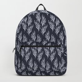 Lovely Leaves Navy Blazer Backpack | Leave, Graphicdesign, Navy, Digital, Pattern, Blue, White 