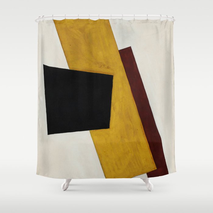 Lyubov Popova "Composition (Red-Yellow-Black)"" Shower Curtain