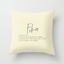 Fika (Spanish) Throw Pillow