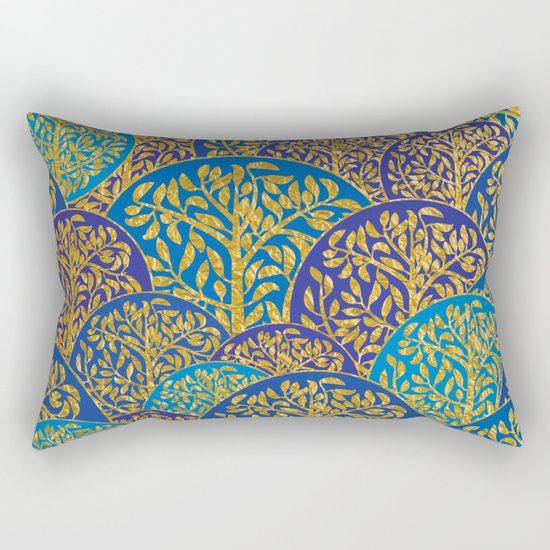 Golden trees Rectangular Pillow