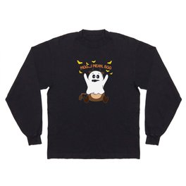 Ghost Cow Moo I Mean Boo Funny Halloween Long Sleeve T-shirt