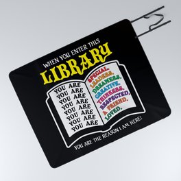 Cool Librarian Saying Picnic Blanket