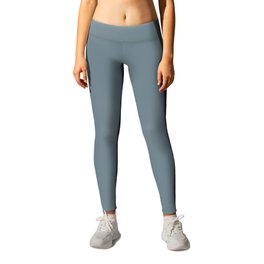 Misty Mountain Blue Gray Solid Color Pairs To Sherwin Williams 2021 Trending Blustery Sky SW 9140 Leggings | Blue, Minimal, Graphic Design, Simple, Dark, Bluegray, Pattern, Bluesolids, Grey, Colorful 