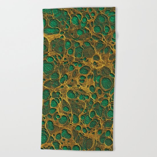 Golden Marble 04 Beach Towel