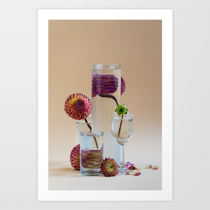 Flowers behind the glas | Digital photography Art Print