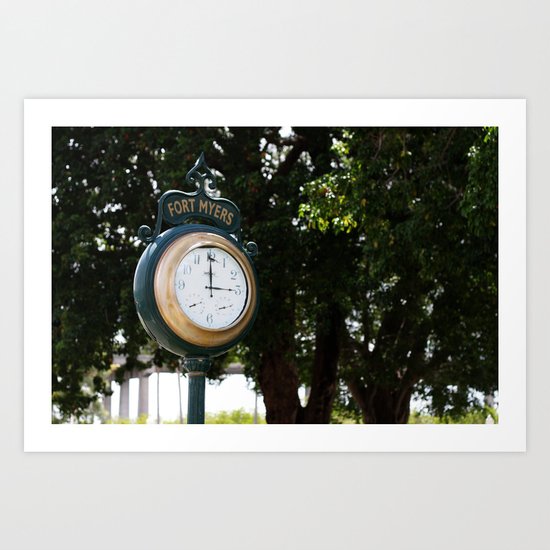 Fort Myers Clock Art Print