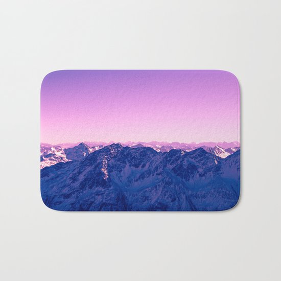 Pink Mountains #society6 #photography Bath Mat