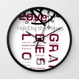 Graphic Design Love Wall Clock