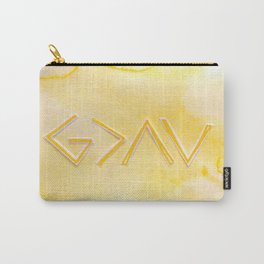 God Is Greater - YELLOW Carry-All Pouch