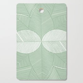 Minimal Tropical Leaves Pastel Green Cutting Board