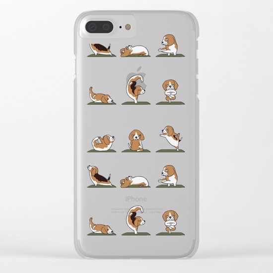 Beagle Yoga Clear iPhone Case