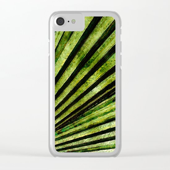 Green Palm Tree Frond Clear iPhone Case