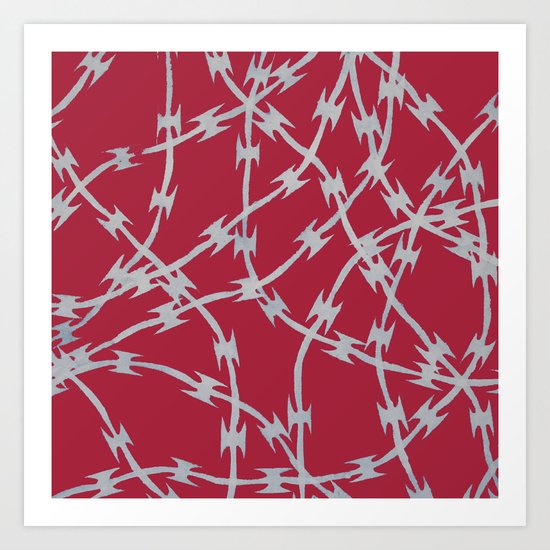 Trapped Red Art Print