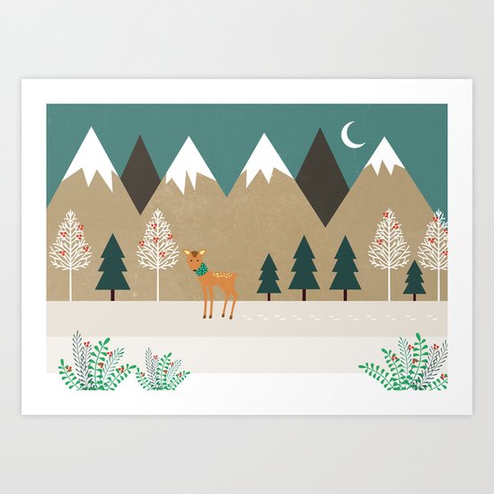Hello winter Art Print