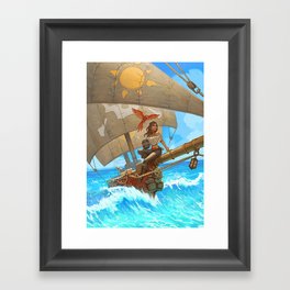 Rum Runners of the Ocean Blue Framed Art Print