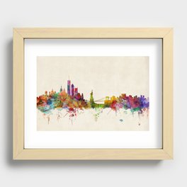 New York City Skyline Recessed Framed Print