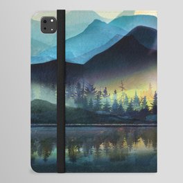 Mountain Lake Under Sunrise iPad Folio Case