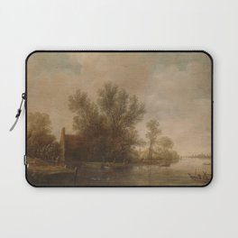 River Landscape, Pieter Jansz. van Asch, 1630 - 1650 Laptop Sleeve