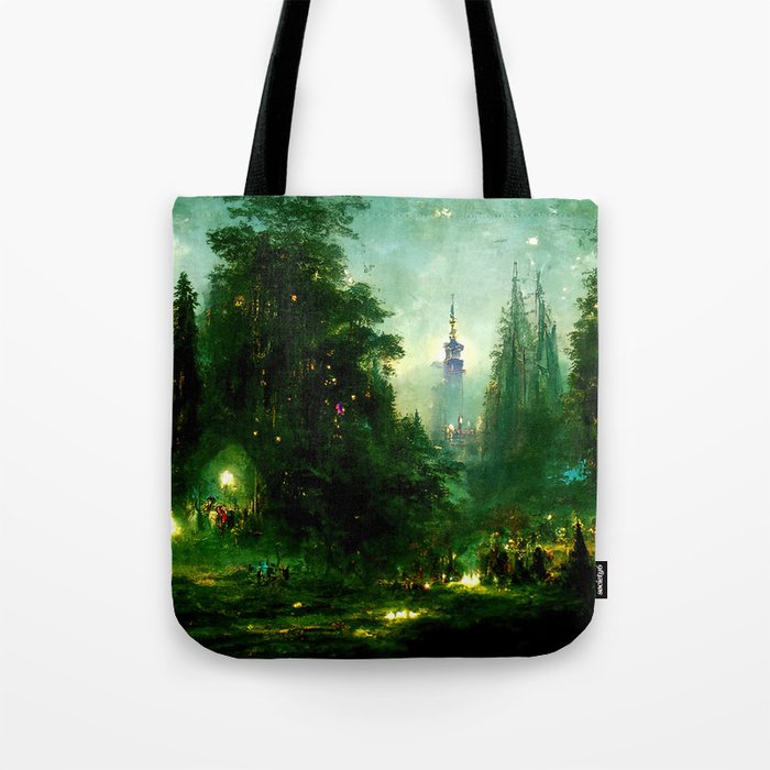 Walking into the forest of Elves Tote Bag