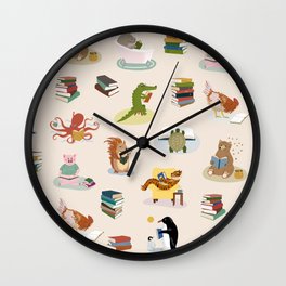 Animal Readers Wall Clock