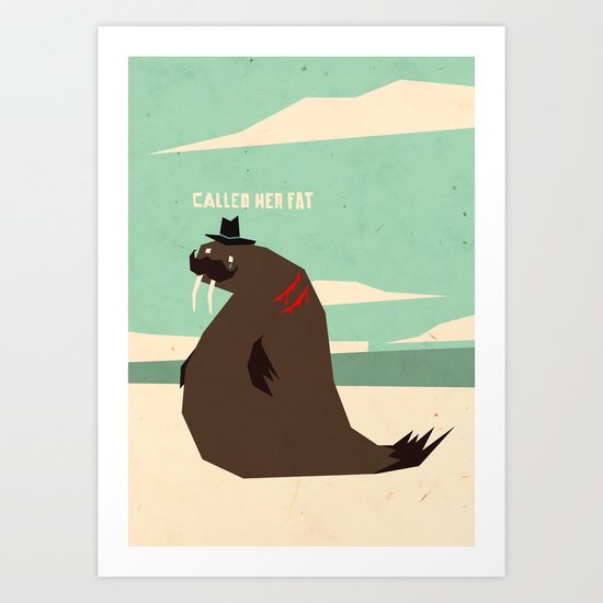 W is for walrus Art Print