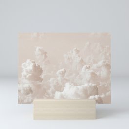 Light Academia Aesthetic white clouds Mini Art Print