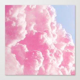 Retro cotton candy clouds Canvas Print