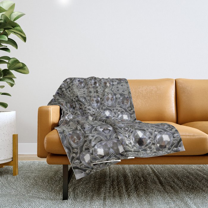 Silver glitter throw blanket store