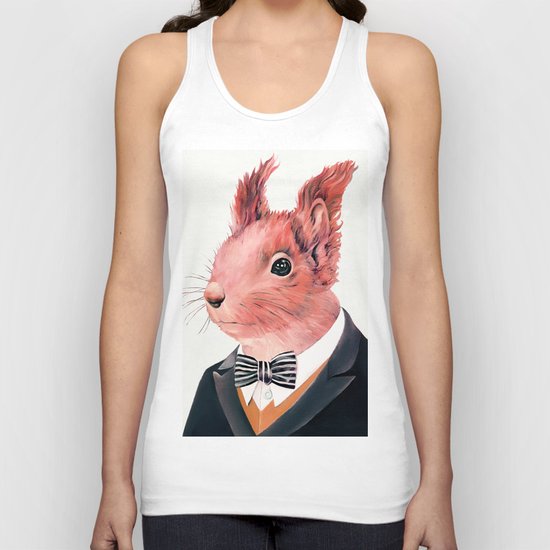 Red Squirrel Unisex Tank Top