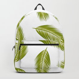 Green Tropical Palm Tree Leaf Backpack