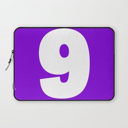 9 (White & Violet Number) Laptop Sleeve