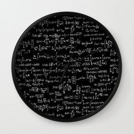 Math Equations // Black Wall Clock