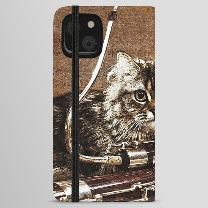 Music was my first love - cat and bassoon iPhone Wallet Case