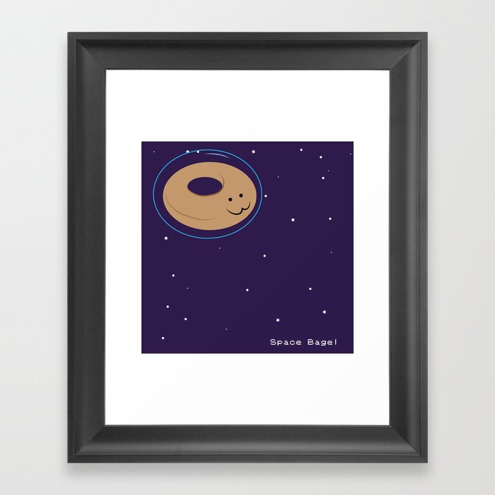 Space Bagel Framed Art Print