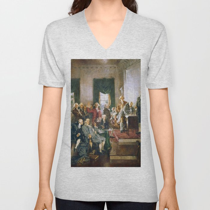 The Signing of the Constitution of the United States - Howard Chandler Christy V Neck T Shirt